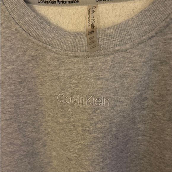 Calvin Klein Heather Gray Crewneck Sweater - Picture 3 of 4